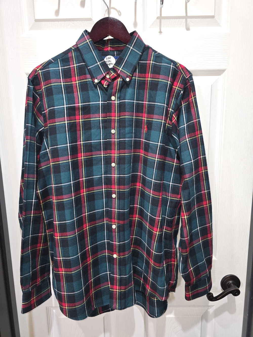 Polo by Ralph Lauren Teal & Red Plaid Button-Down Shirt